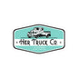 Her Truck Co. Vintage Truck Sticker | Kiss-Cut Sticker, Teal Logo Decal